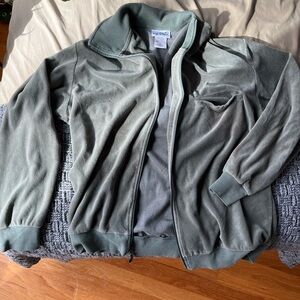 Irvine park zip up- faux velvet material